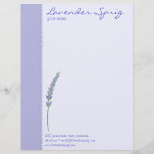 Lavender Sprig Letterhead