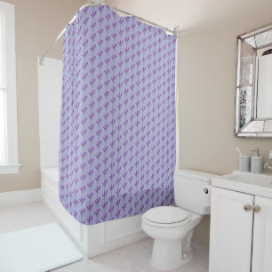 Lavender  Sprigs Design Shower Curtain