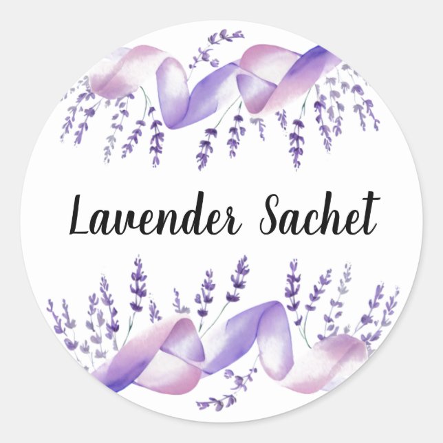 Lavender Sprigs Lavender Sachet Sticker (Front)