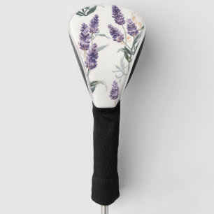 Lavender Sprigs Watercolor Botanical Purple Floral Golf Head Cover