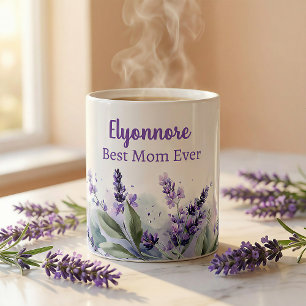 Lavender Spring Floral Best Mum Ever Coffee Mug