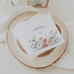 Lavender Spring Floral Bridal Shower Napkin<br><div class="desc">Elegant pastel floral bridal shower napkins featuring a colourful border design with soft purple,  lavender,  peach and blue pastel flowers. Perfect for a garden bridal shower with a "love is in bloom" theme.</div>