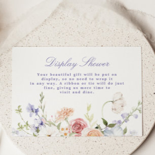 Lavender Spring Pastel Floral Display Shower Enclosure Card