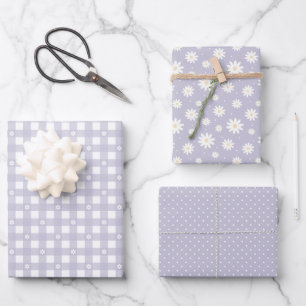 Lavender Spring Pattern Cute Wrapping Paper Sheets