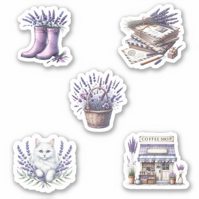 Lavender Spring Sticker Sheet (Front)