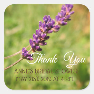 Lavender stalk  Bridal ShowerSticker Square Sticker