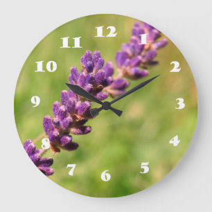 Lavender Stalk Photo Wall Clock