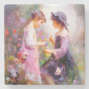 Lavender stone coaster