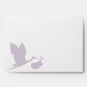 Lavender Stork Envelope