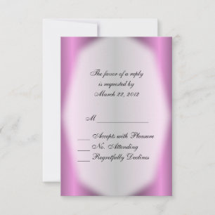 Lavender Stripe Wedding  RSVP Card