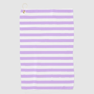 Lavender Striped Golf Towel