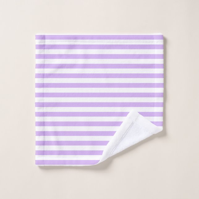 Lavender Striped Wash Cloth (Wash Cloth)