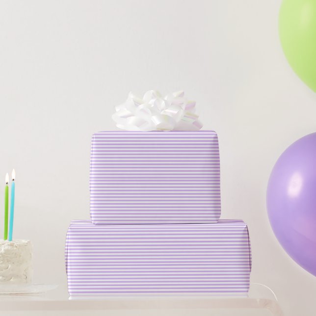 Lavender Striped Wrapping Paper (Party Gifts)