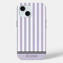 Lavender Stripes & Dots Custom Samsung