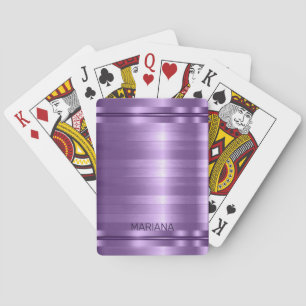 Lavender Stripes Pattern Playing Cards