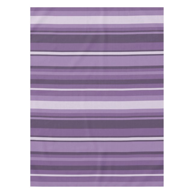 Lavender stripes tablecloth (Front)