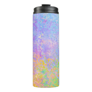 Lavender Sunrise Pastel Neon Alcohol Ink Abstract Thermal Tumbler
