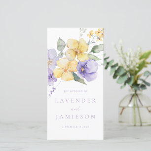 Lavender & Sunshine Floral Wedding Program