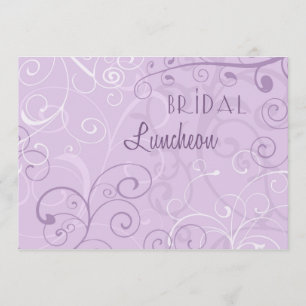 Lavender Swirls Bridal Luncheon Invitation Cards