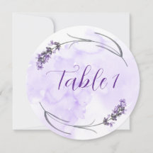 Lavender table card 