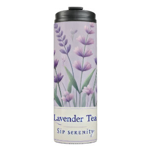 Lavender Tea Design AI art Thermal Tumbler