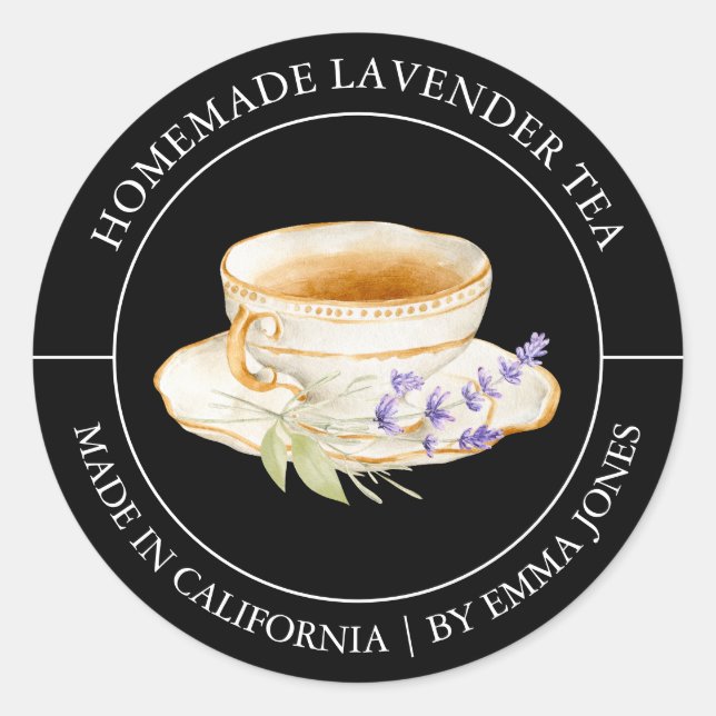 Lavender Tea Modern label (Front)