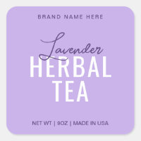 Lavender Tea Product Label Stickers Packaging