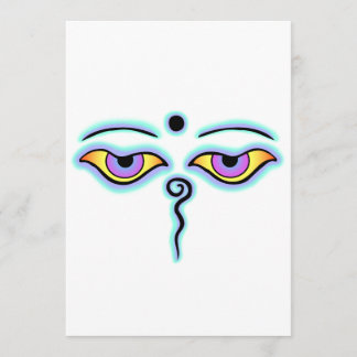 Lavender teal Buddha Eyes.png Invitation