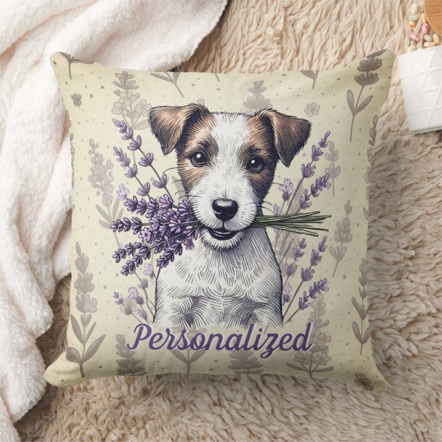 Lavender Terrier Love Cushion (Blanket)
