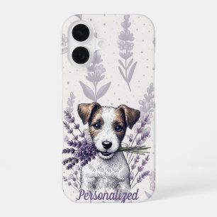 Lavender Terrier Love iPhone 16 Case