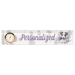 Lavender Terrier Love Nameplate