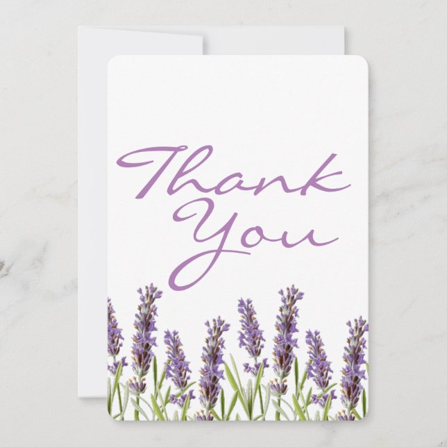 Lavender Thank You card (Front)