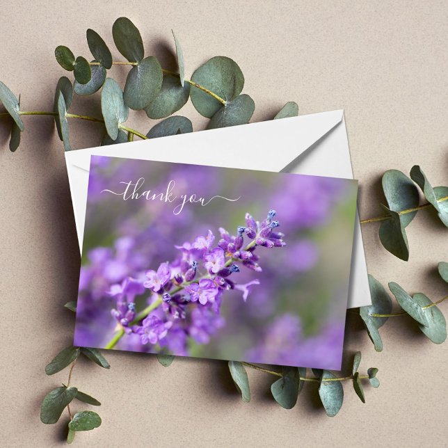 Lavender Thank You  Note Card (Creator Uploaded)