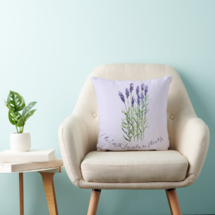 Lavender, The earth laughs in flowers  Cushion