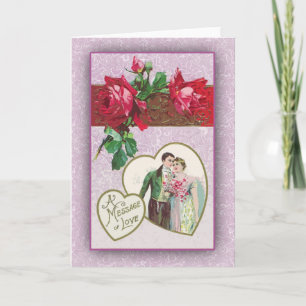 Lavender Themed Victorian Valentine Cards