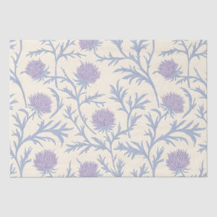 Lavender Thistle Floral Flower Pattern Tissue Paper