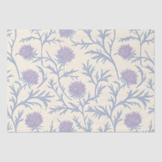 Lavender Thistle Floral Flower Pattern Tissue Paper