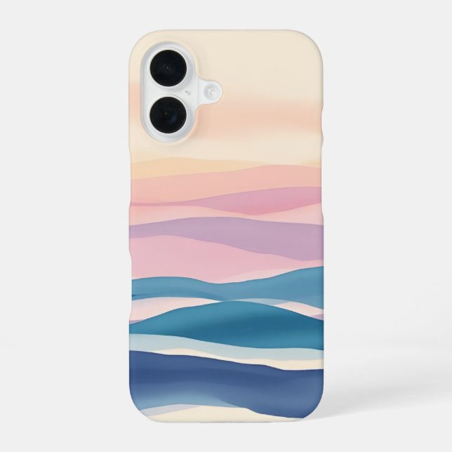 Lavender Tide Fluid Abstract Coastal iPhone 16 Case (Back)