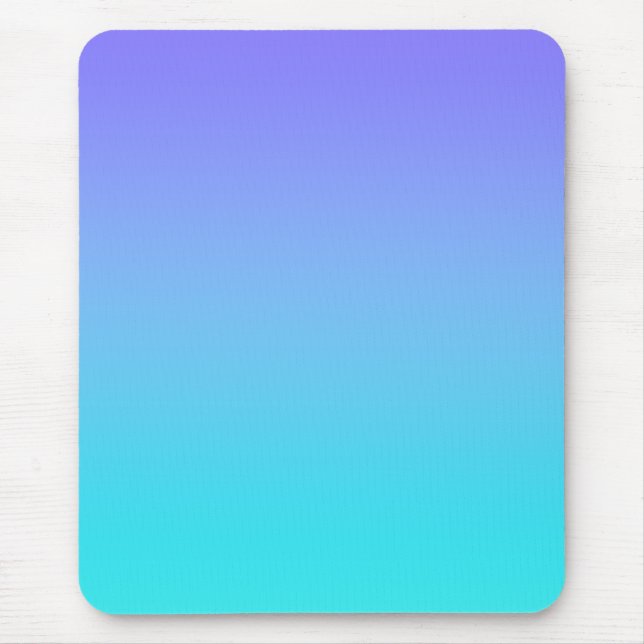Lavender to Aqua Teal Gradient Mouse Mat (Front)