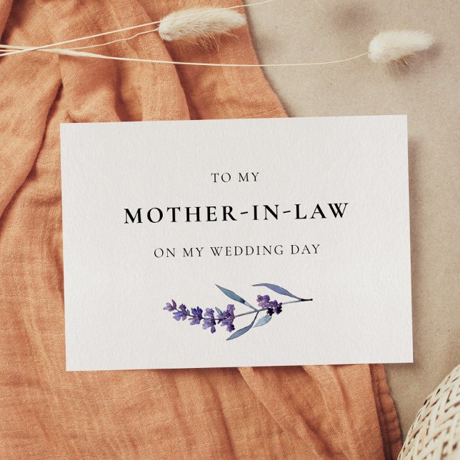 Lavender To My Mother in Law Wedding Day Card (Creator Uploaded)