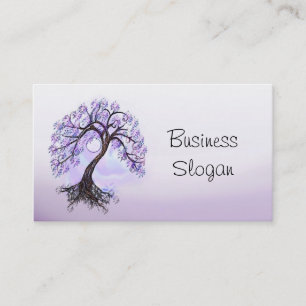 Lavender Tree of Life Connect with Your Customer Business Card