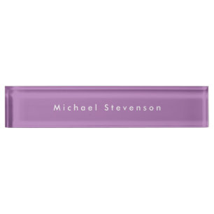 Lavender Trendy Modern Professional Nameplate