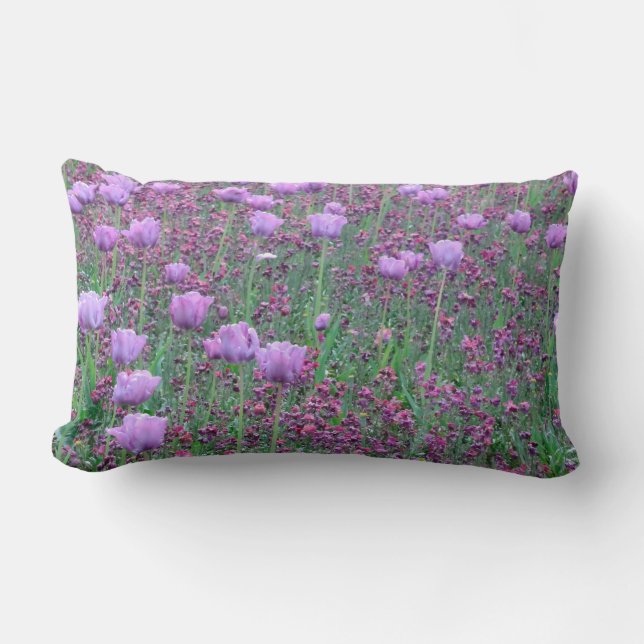 Lavender Tulip Throw Pillow (Front)
