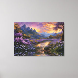 Lavender Valley at Dawn Canvas Print