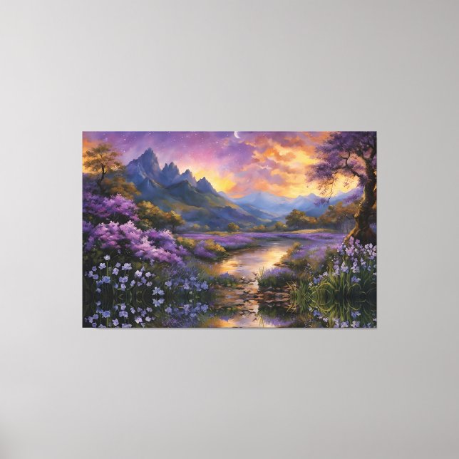 Lavender Valley at Dawn  Canvas Print (Front)