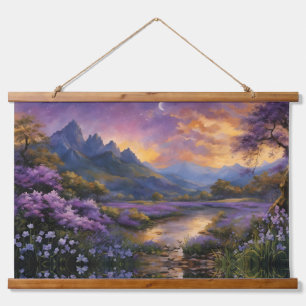 Lavender Valley at Dawn Hanging Tapestry