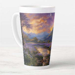 Lavender Valley at Dawn Latte Mug