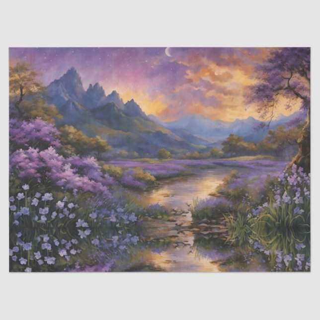 Lavender Valley at Dawn  Tissue Paper (Front)