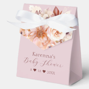 Lavender Vintage Floral Fall Baby Shower Favour Box