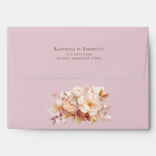Lavender Vintage Floral Fall Baby Shower Mailing Envelope